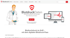 Desktop Screenshot of blutdruckdaten.de