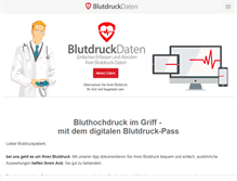 Tablet Screenshot of blutdruckdaten.de